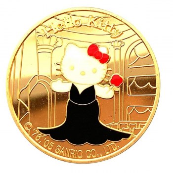 Hello Kitty Gold Coin, France 2005, 8.4g K22 Color Coin Collection